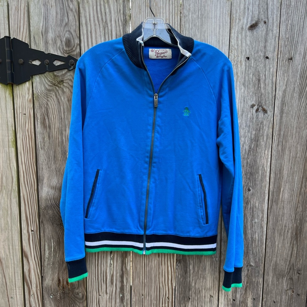 ORIGINAL PENGUIN BY Munsingswear Blue Track Jacket Mens Small